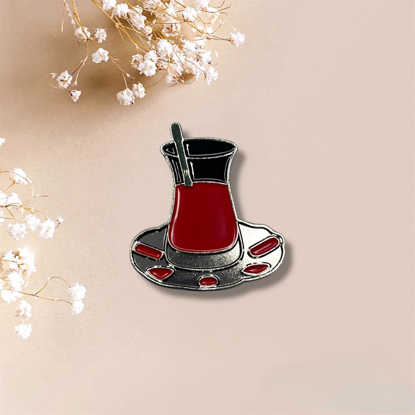 Red Tea Metal Sticker