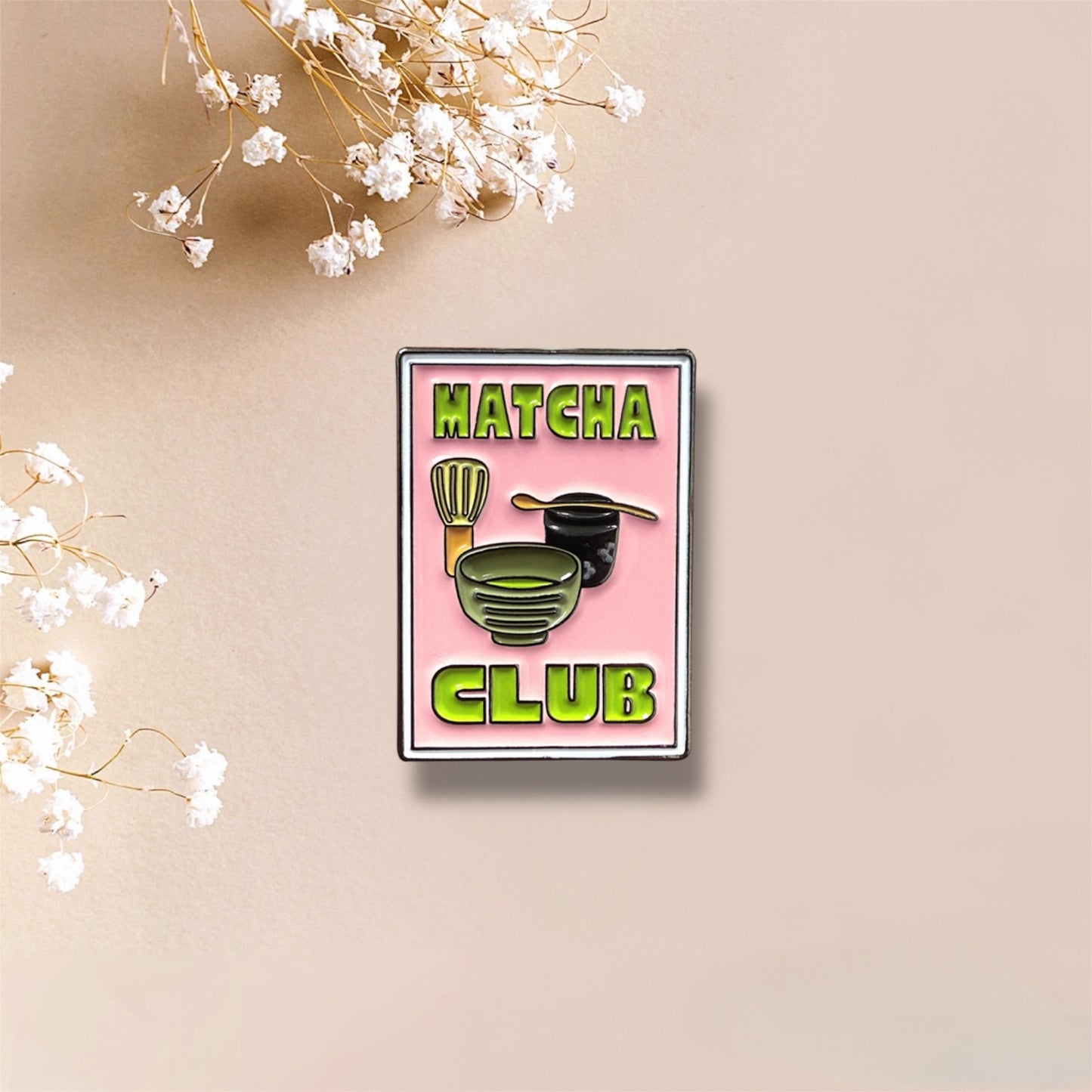 Matcha Club Metal Sticker