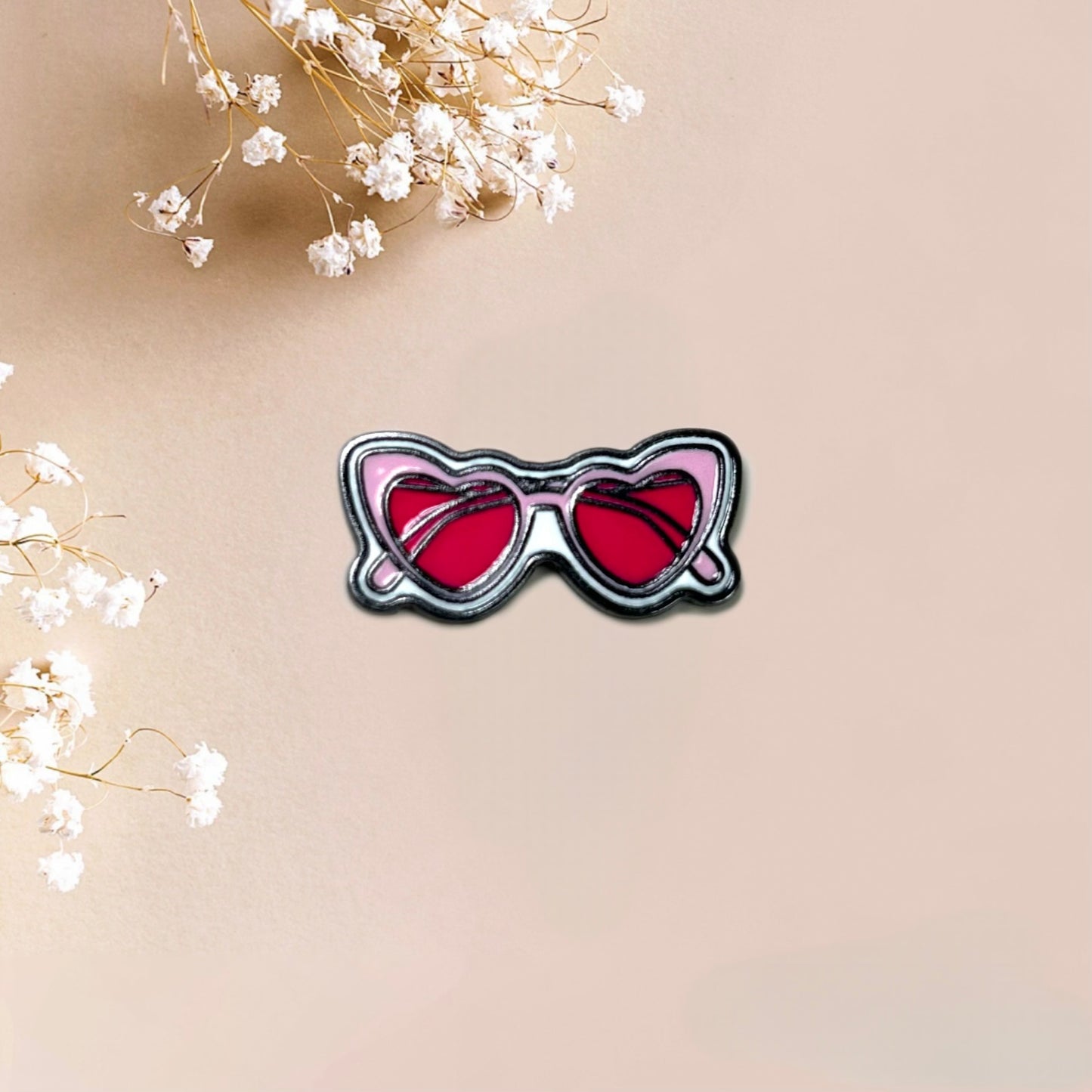 Heart Pink Shades Metal Sticker