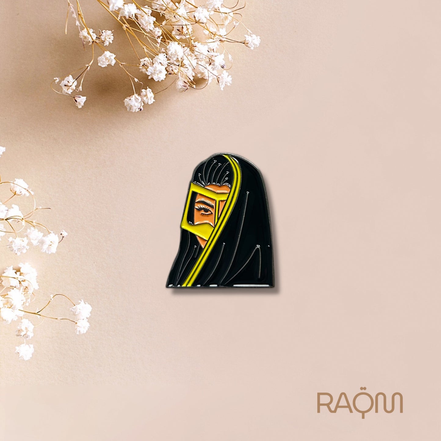 Arabic Women Metal Phone Sticker
