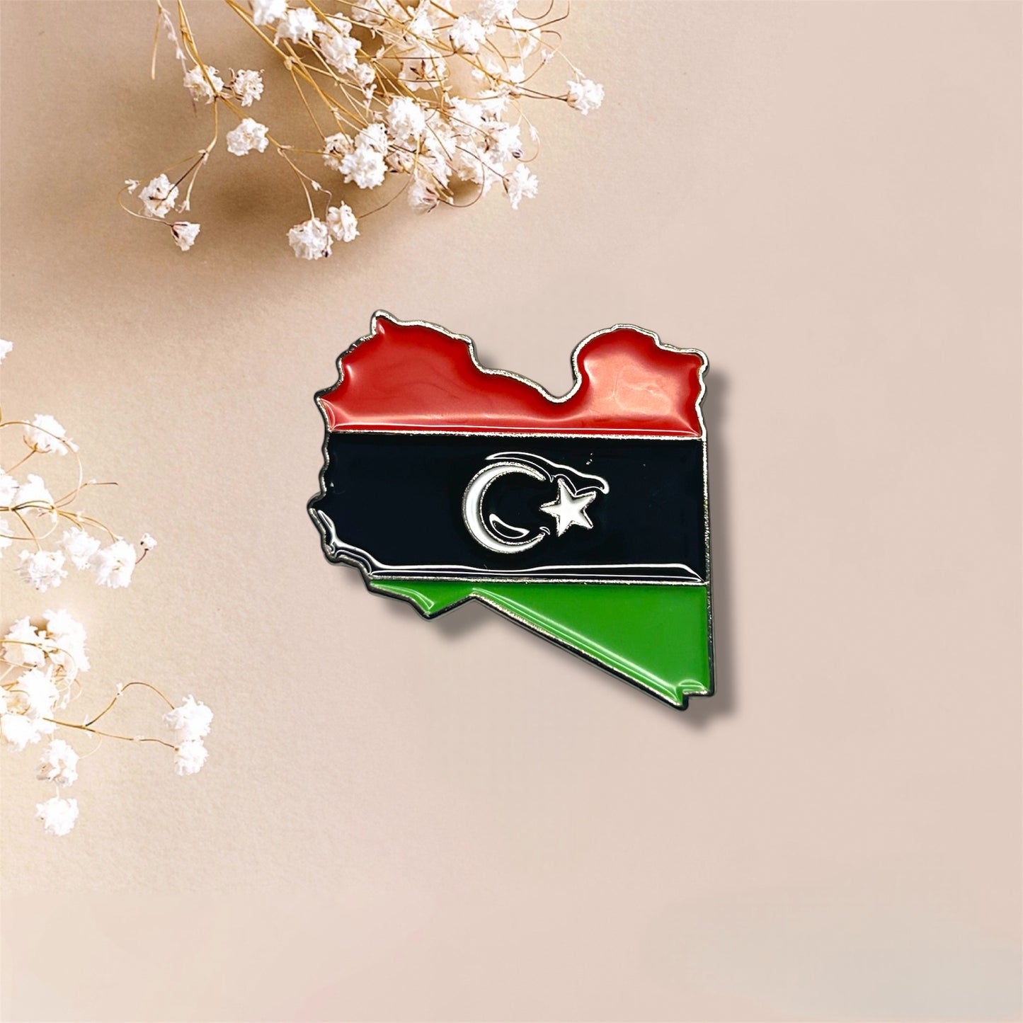 Libya Map Metal Sticker