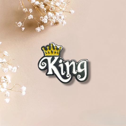 King & Queen Metal Stickers