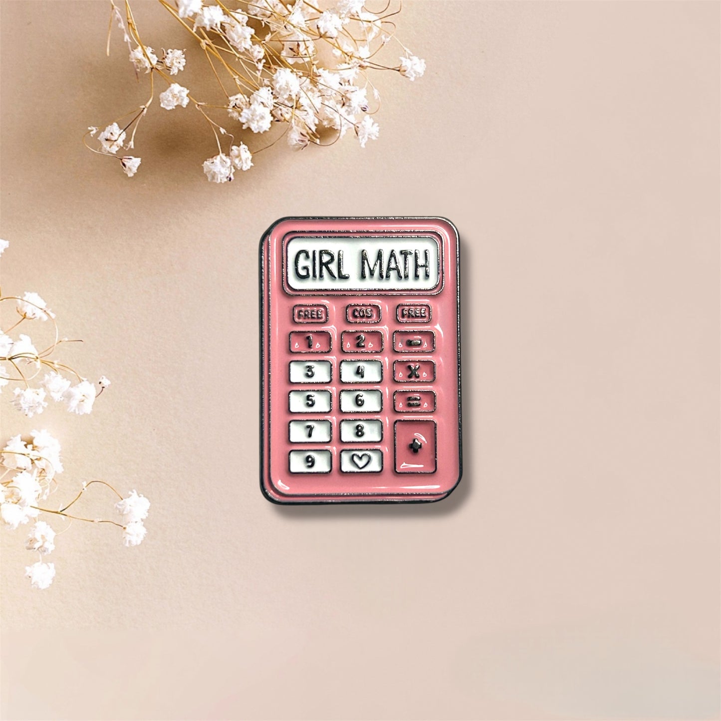 Girl Math Calculator Metal Sticker