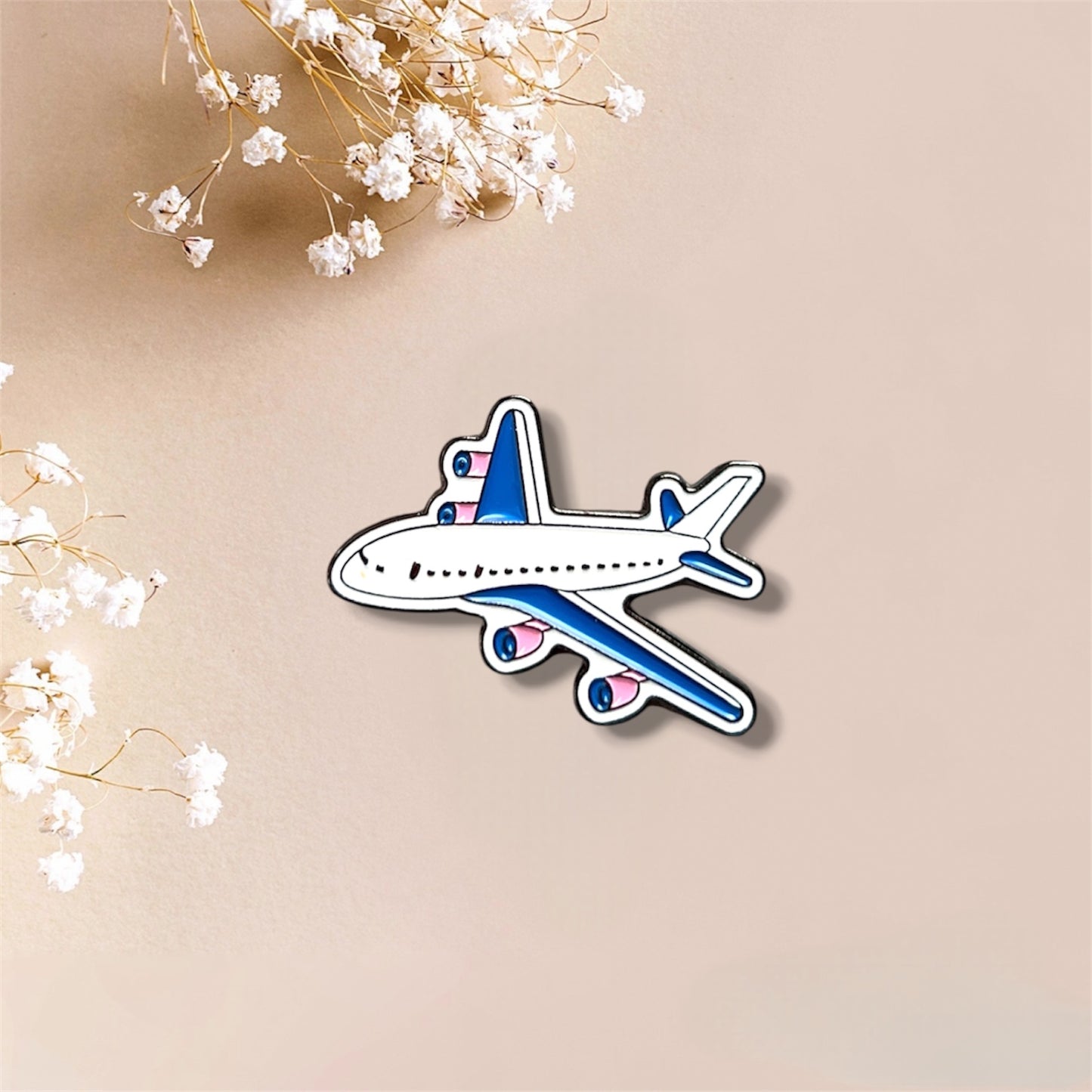 Airplane Metal Sticker