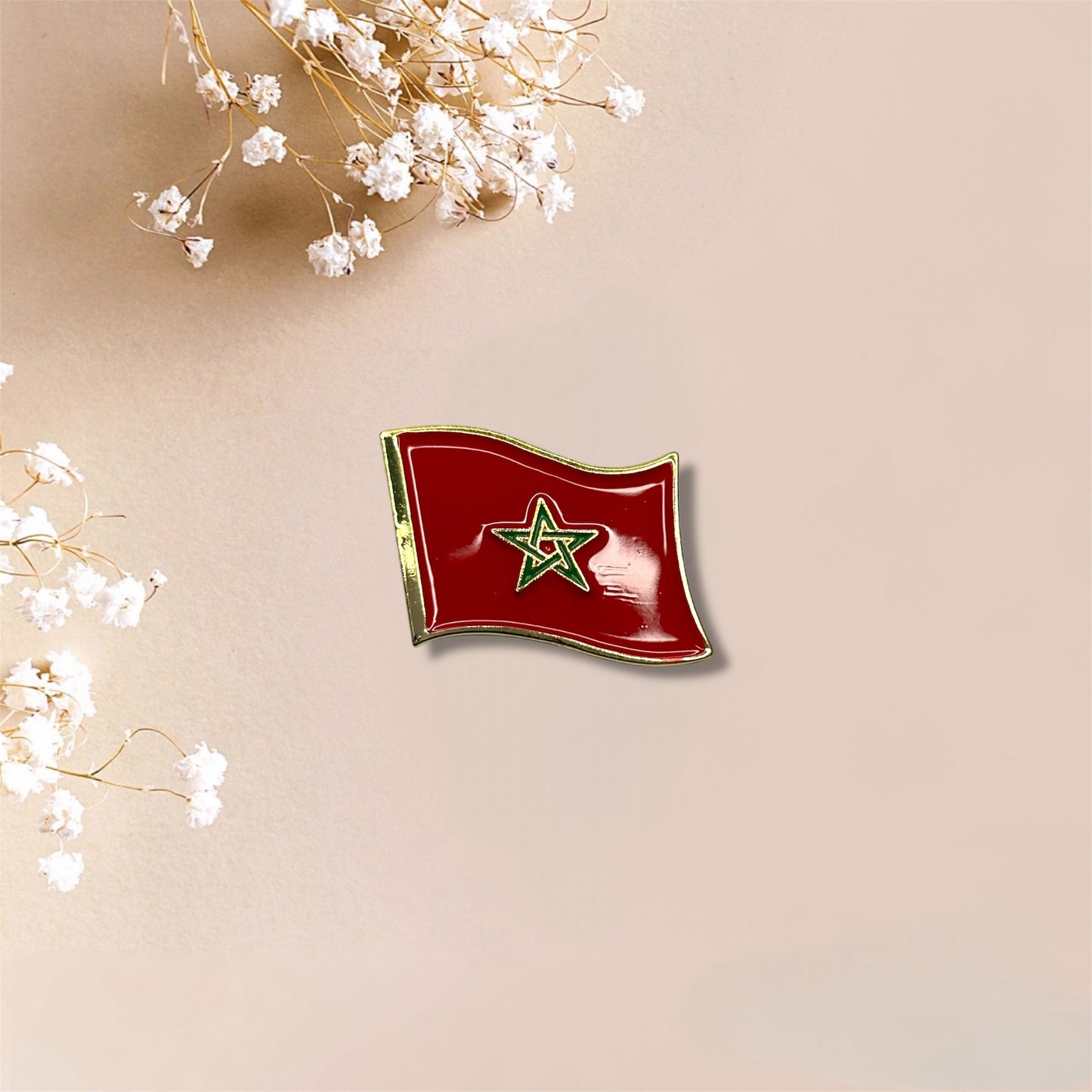 Morocco Flag Metal Sticker