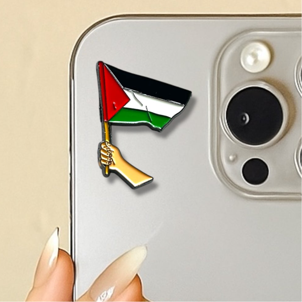 3D Metal Phone Sticker - Palestine Flag