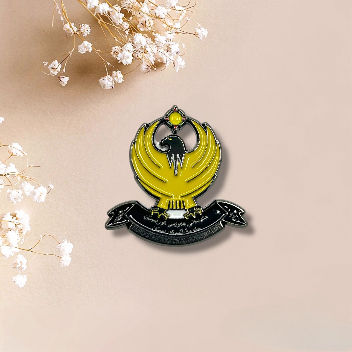 Kurdistan Emblem Metal Sticker