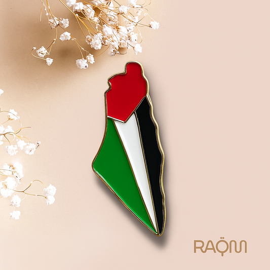 (Copy) 3D Metal Phone Sticker - Palestine Map flag 3