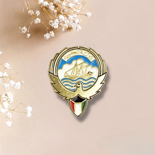 Kuwait Emblem Metal Sticker