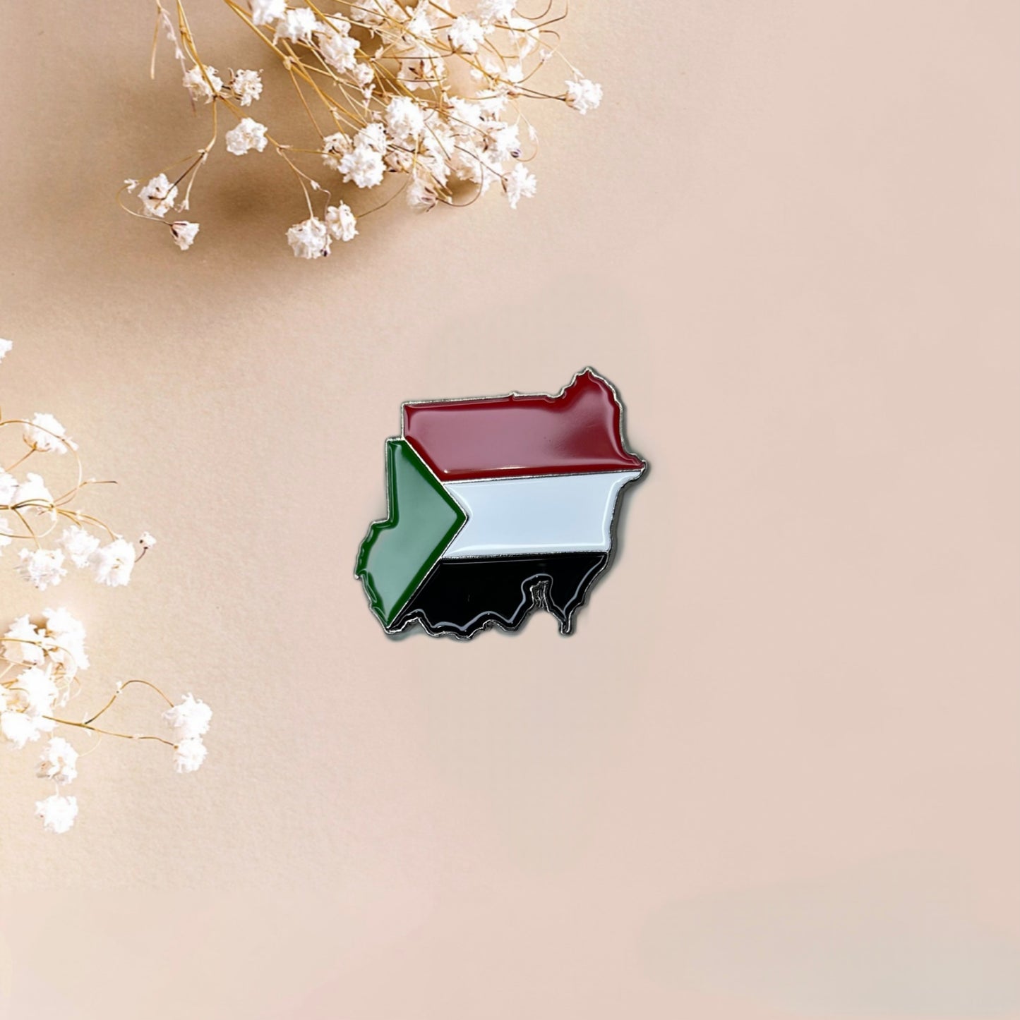 ملصق معدني لخريطة السودان