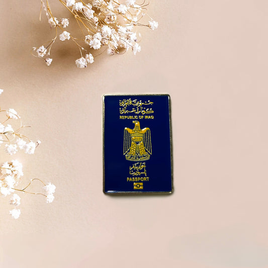 Iraq Passport Metal Sticker