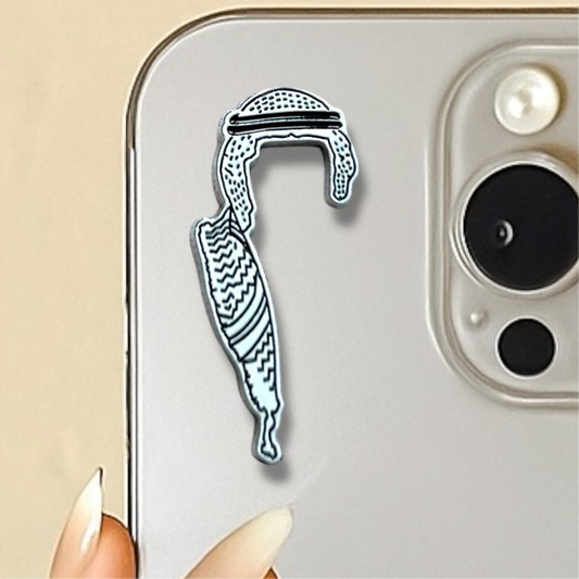 3D Metal Phone Sticker - Palestinian Keffiyeh