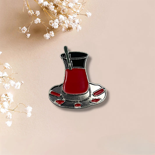 Red Tea Metal Sticker