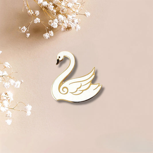 Swan Metal Sticker
