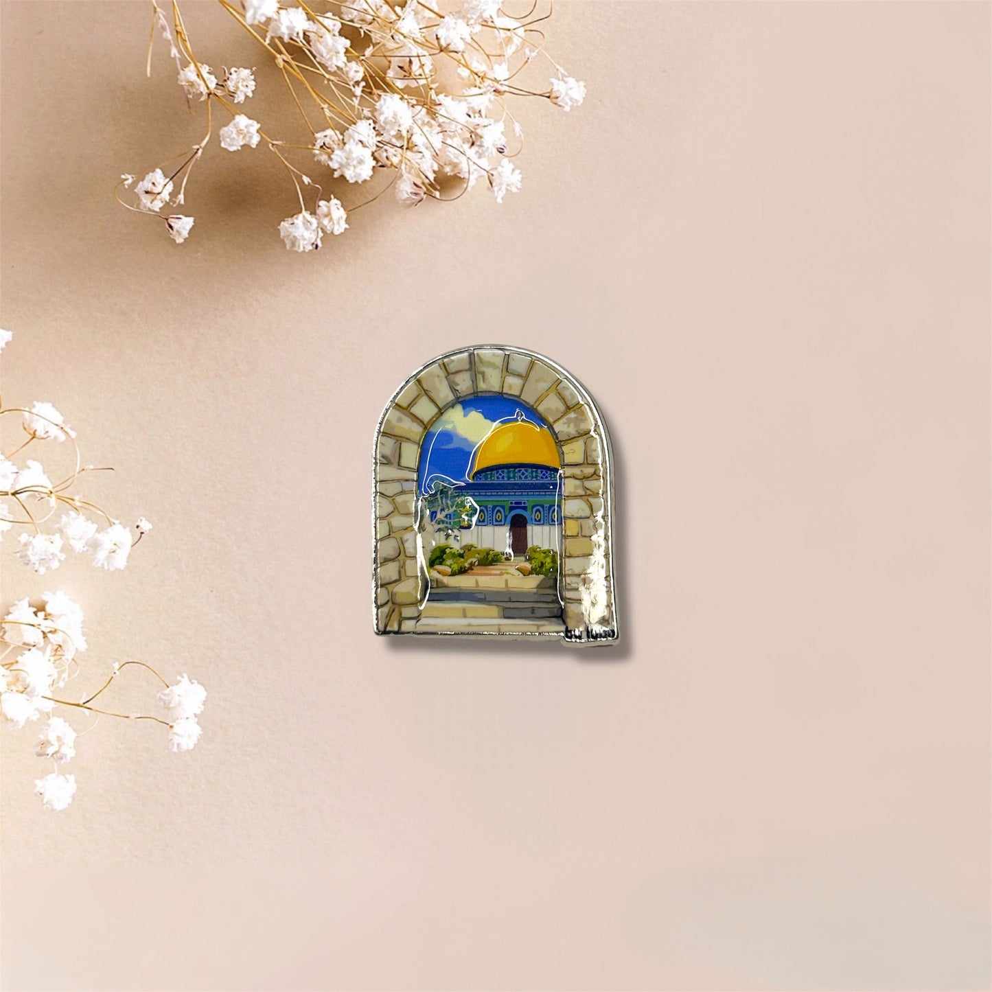 Al-Aqsa Stone Gate Metal Sticker