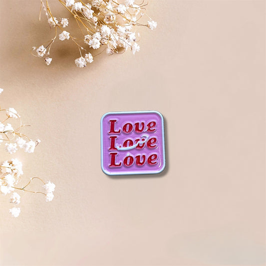 Love حب Pink Metal Sticker