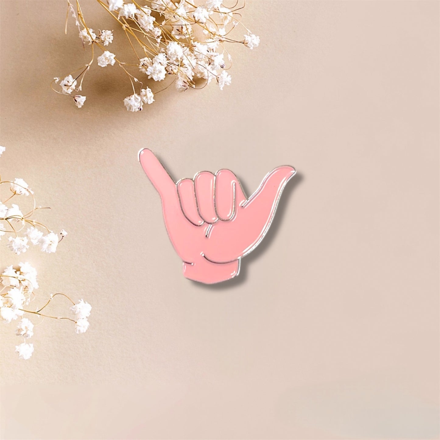 Pink Shaka Metal Sticker