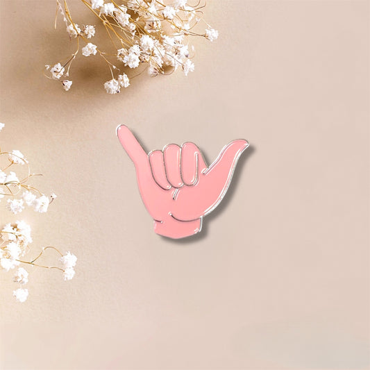 Pink Shaka Metal Sticker