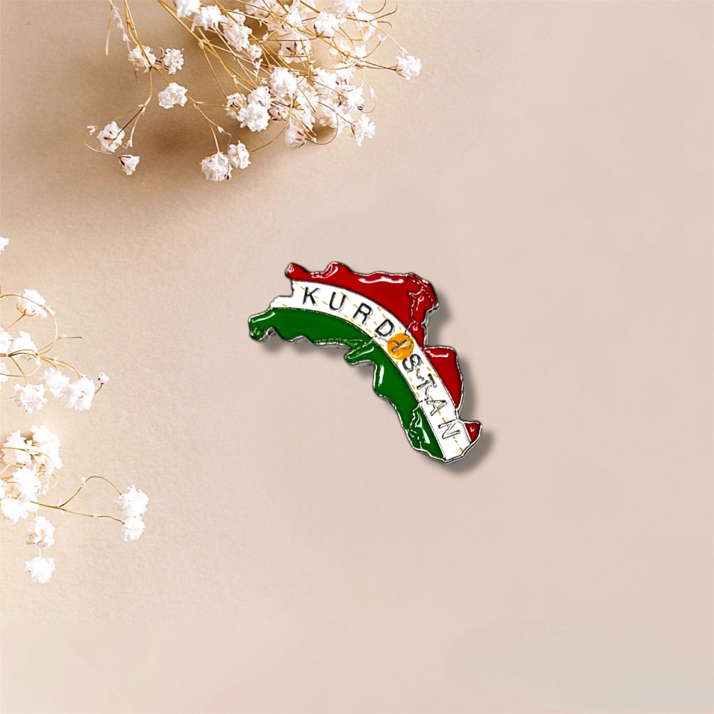 Kurdistan Map Metal Sticker