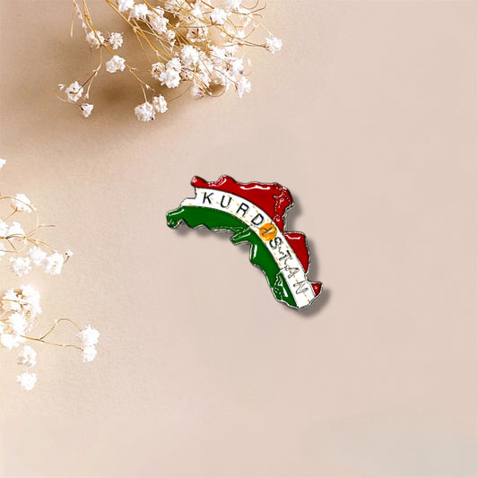 Kurdistan Map Metal Sticker
