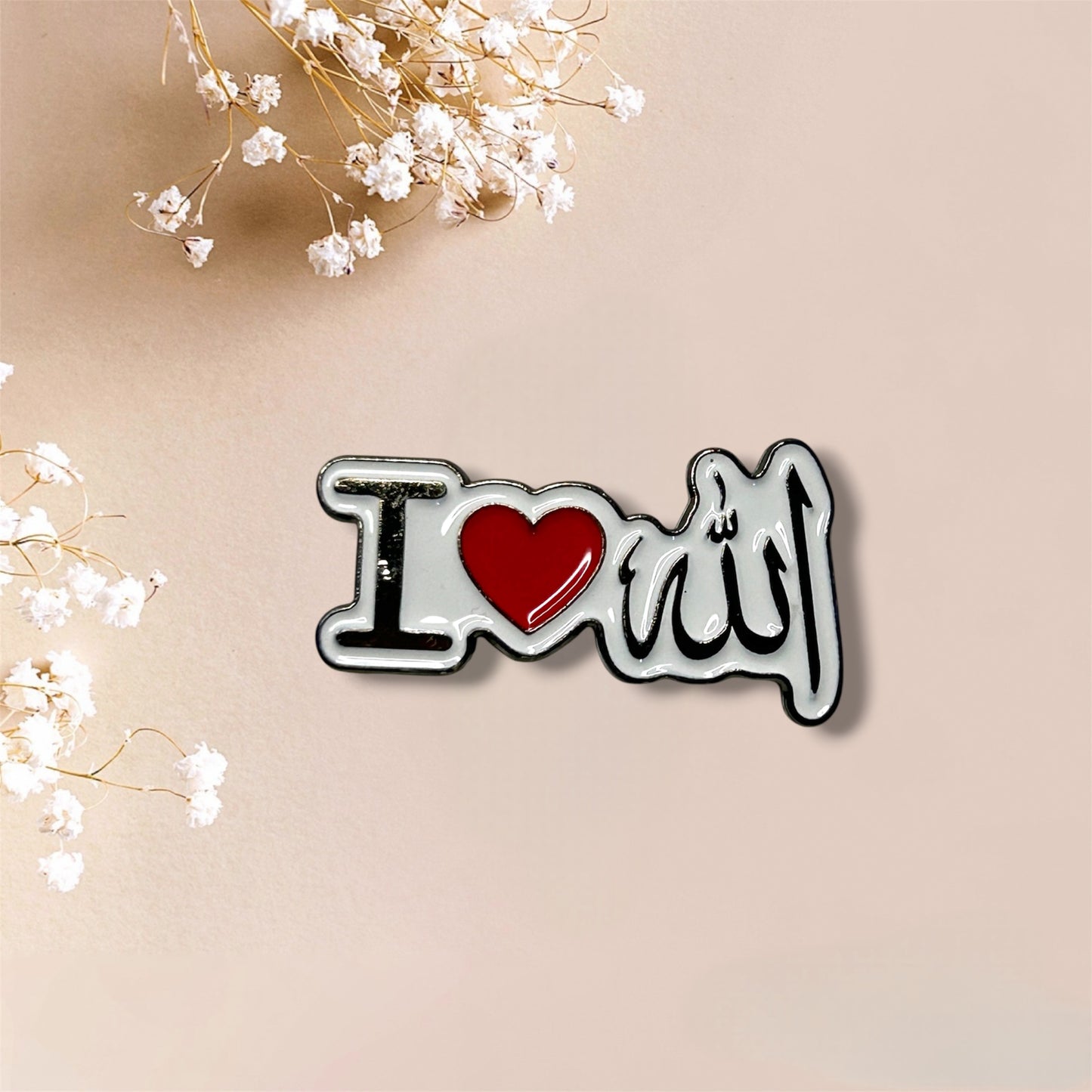 I Love Allah Metal Sticker