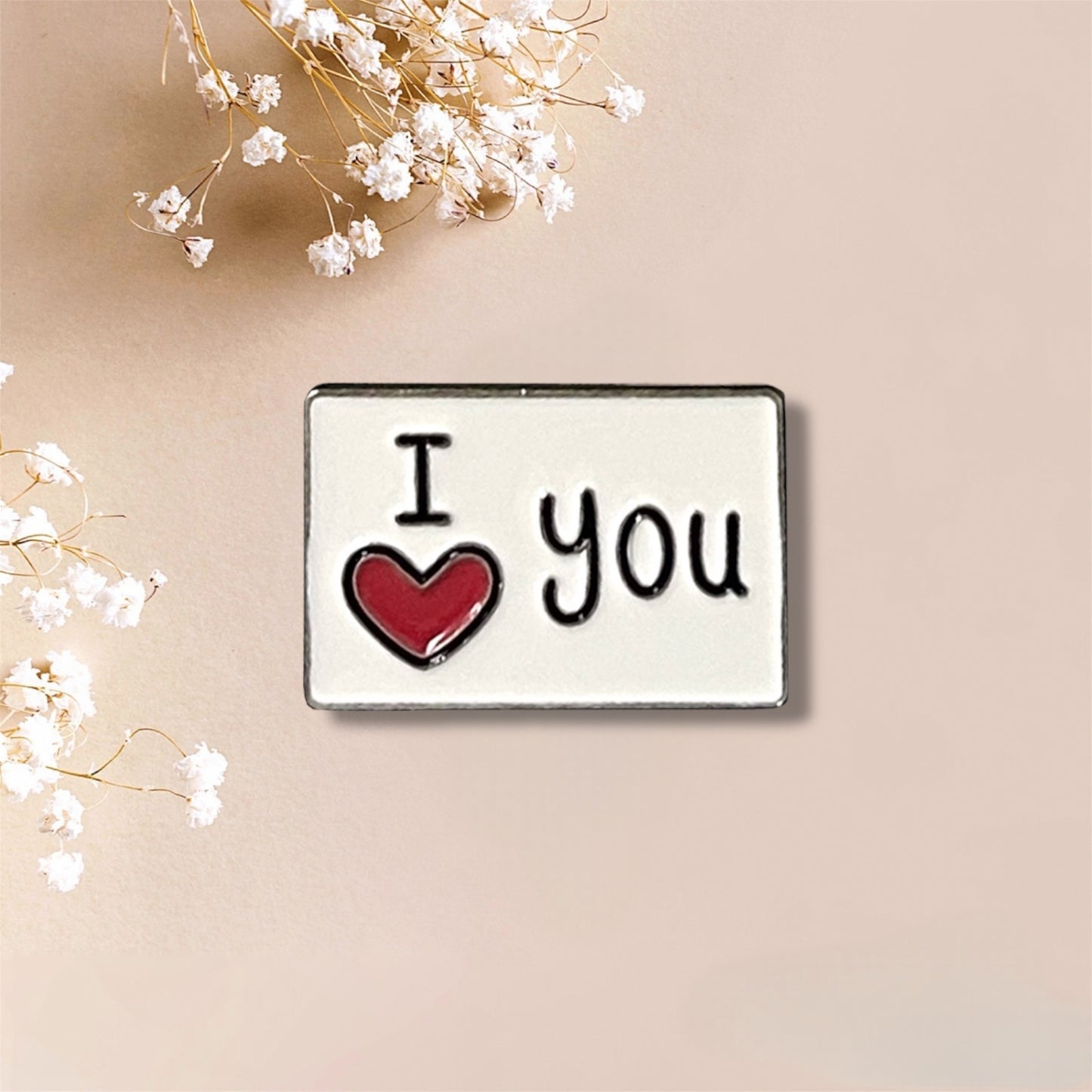 I Love You Metal Sticker