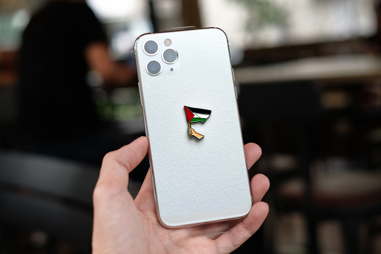 3D Metal Phone Sticker - Palestine Flag