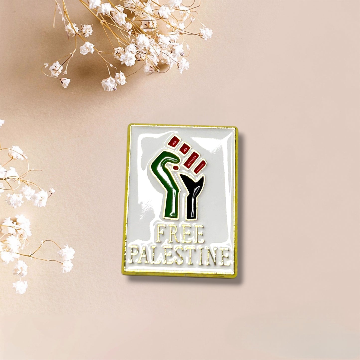 Free Palestine Fist Metal Sticker