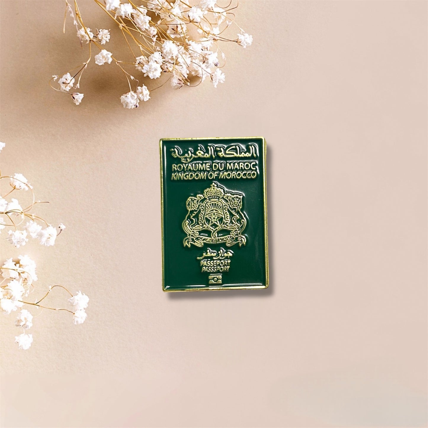 Morocco Passport Metal Sticker