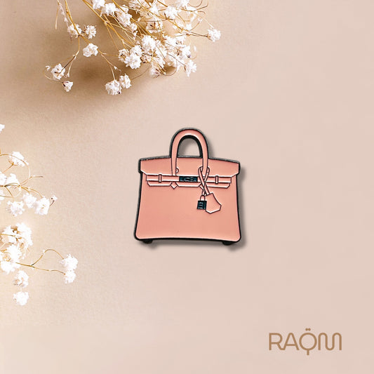 Pink Luxury Hand Bag Metal Phone Sticker