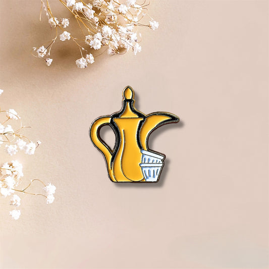 Traditional Dallah and Cups Metal Sticker