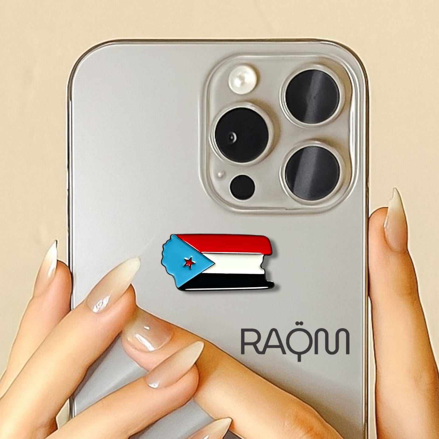 Southern Flag Metal Phone Sticker