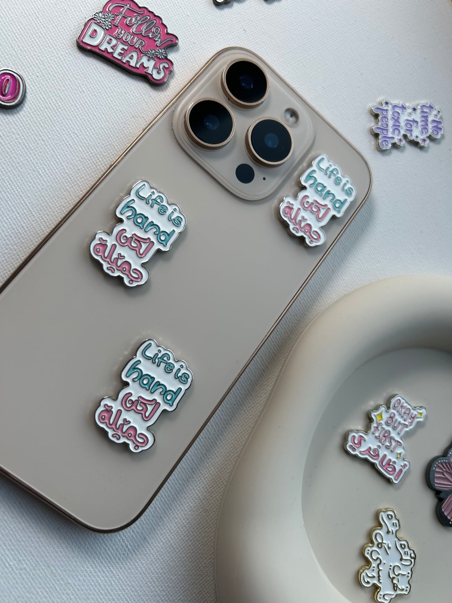 3D Metal Phone Sticker - Life is hard lakn jameela