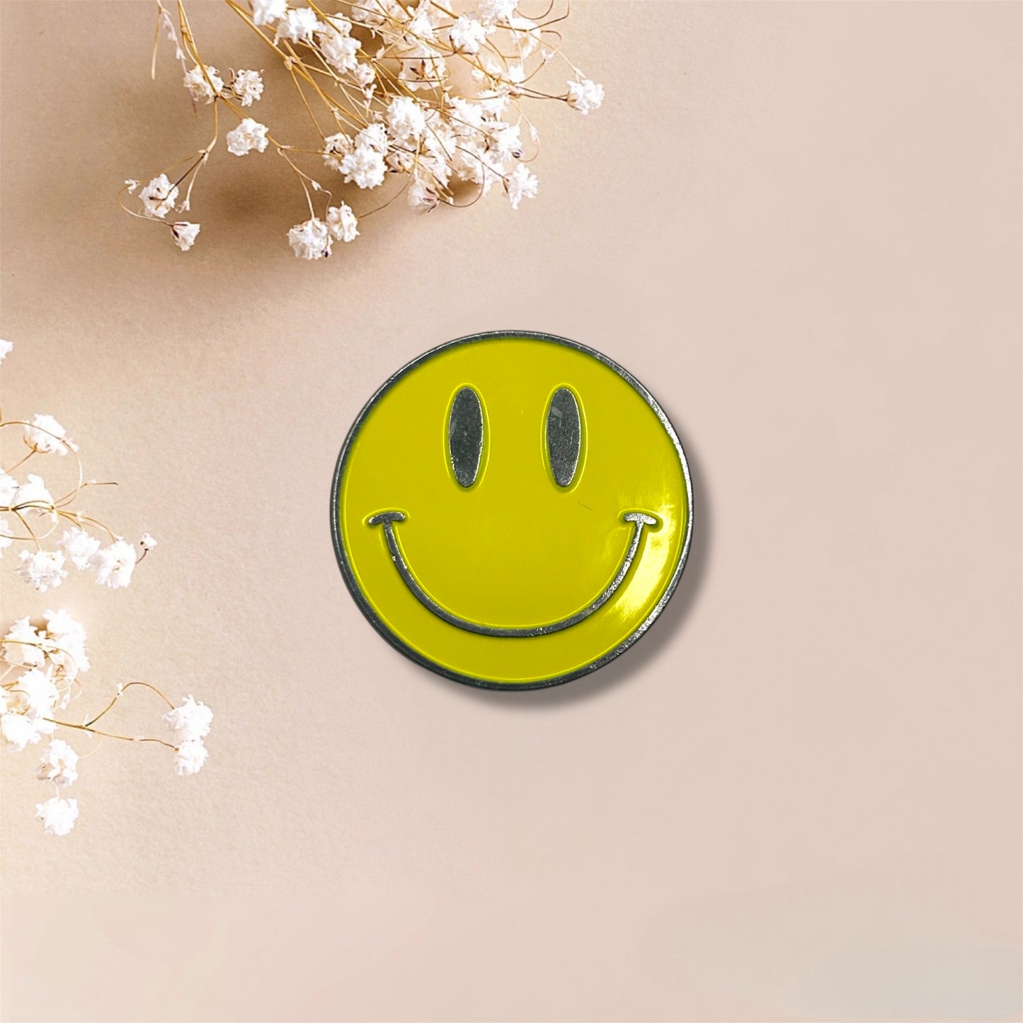 Smiley Face Metal Sticker