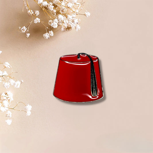 Tarboosh Fez Hat Metal Sticker