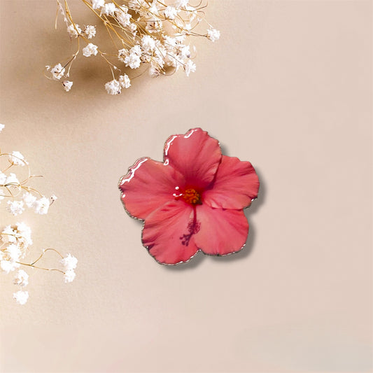 Hibiscus Flower Metal Sticker
