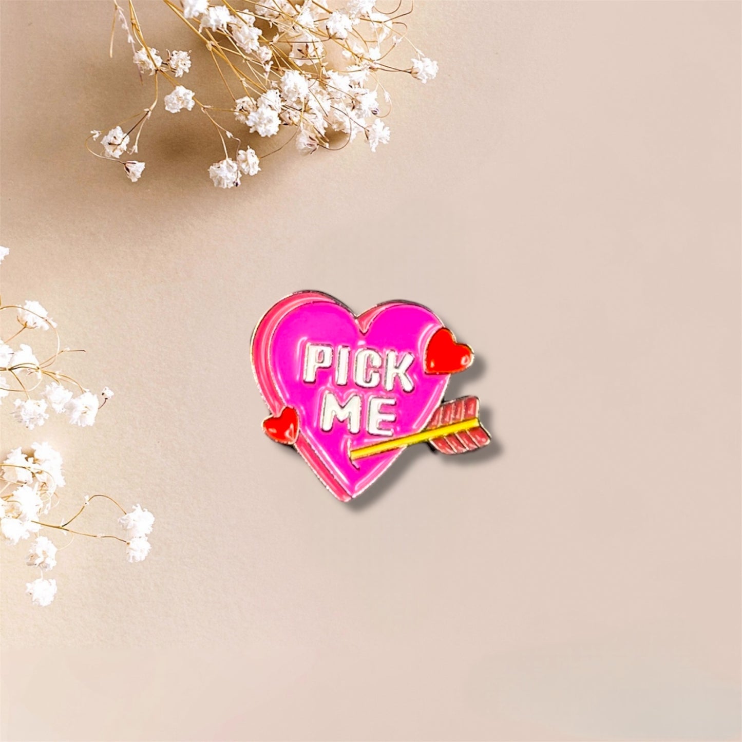 Pick Me Heart Metal Sticker