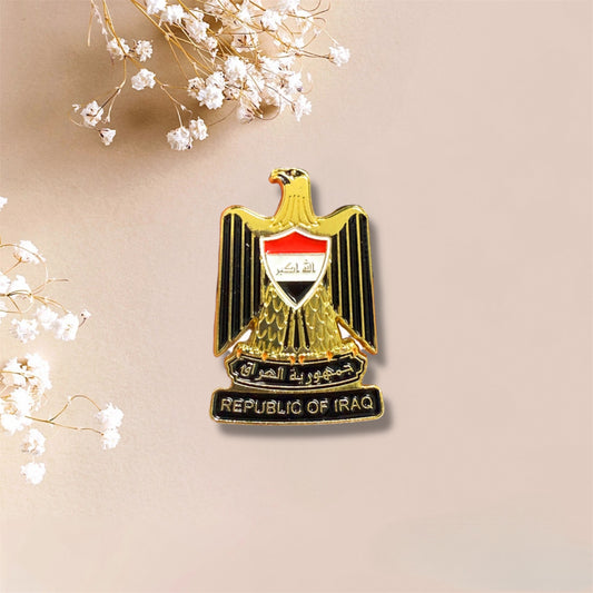 Iraq Golden Emblem Metal Sticker