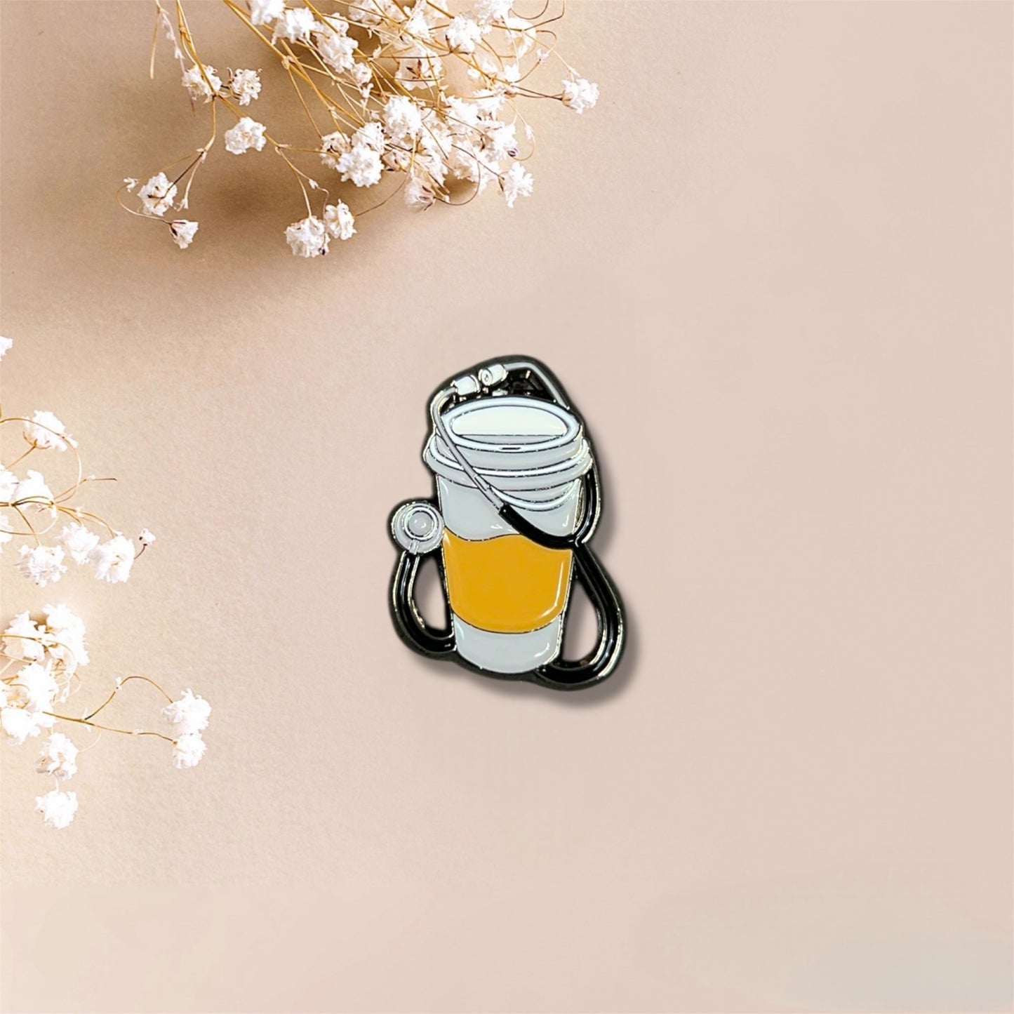 Medical Coffee Metal Sticker