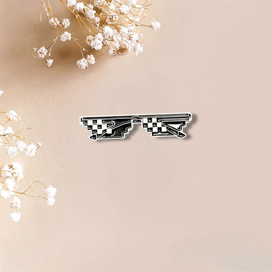 Pixel Shades Metal Sticker