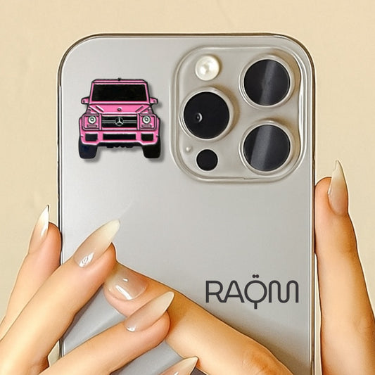 Pink G Wagon Metal Phone Sticker