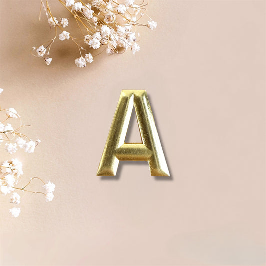 Gold Letters Metal Stickers