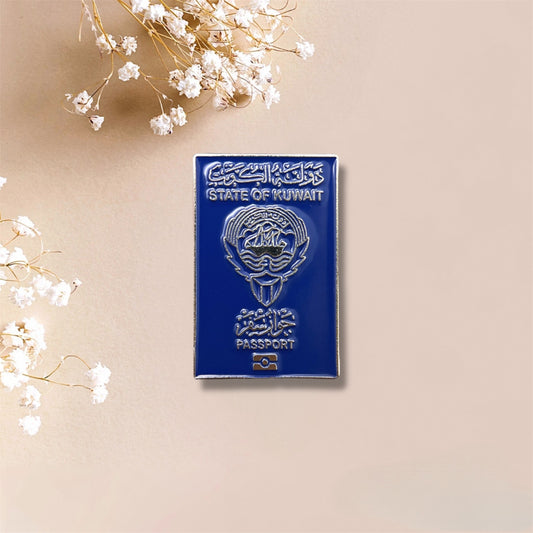 Kuwait Passport Metal Sticker