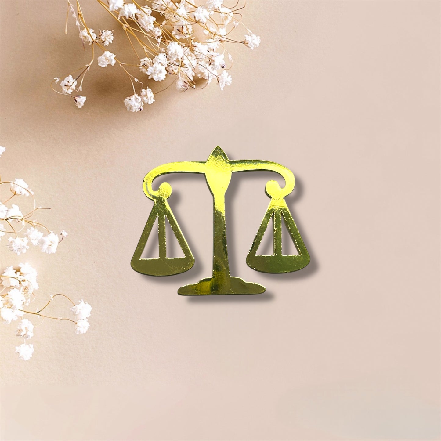 Scales of Justice/Libra Metal Sticker