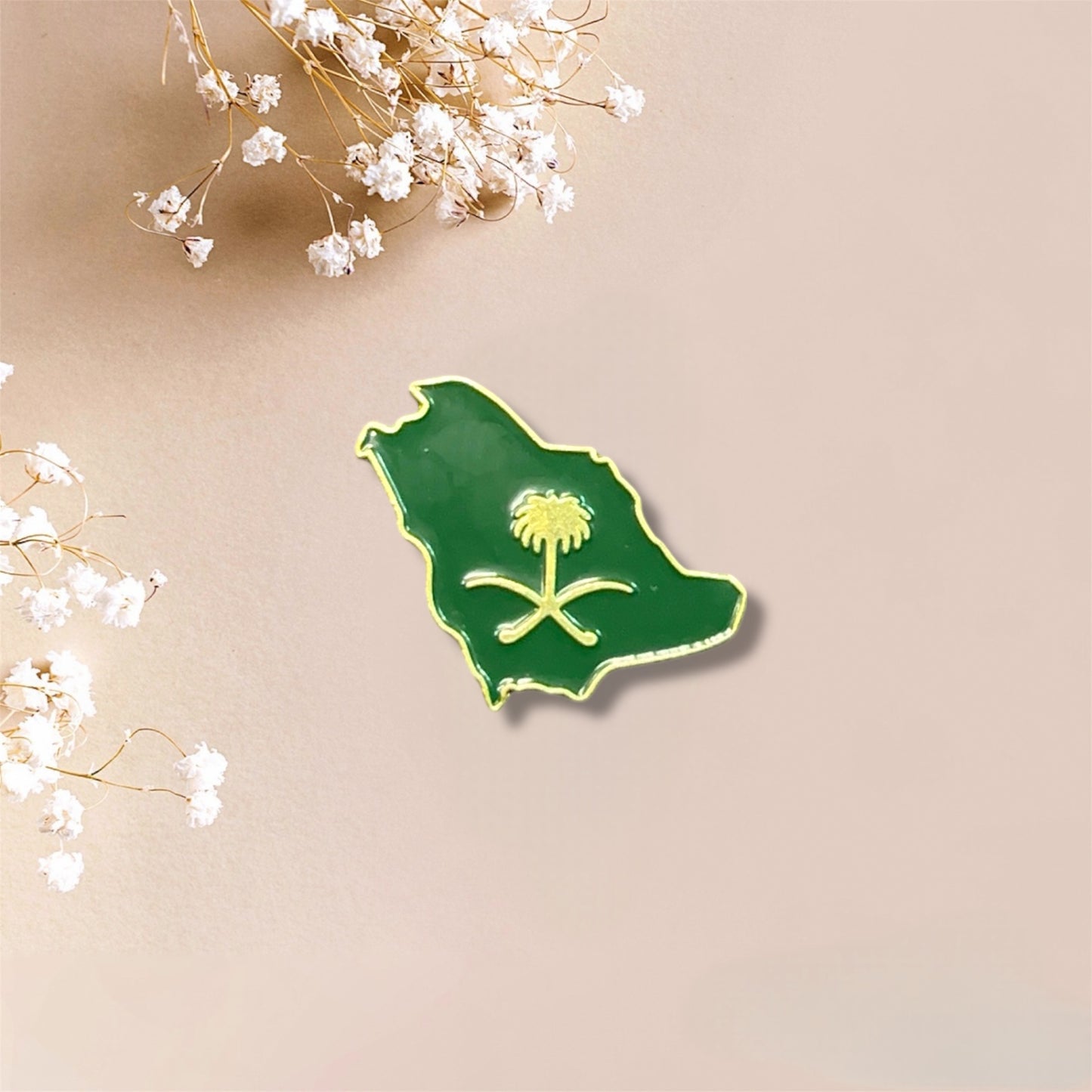 Saudi Map Metal Sticker