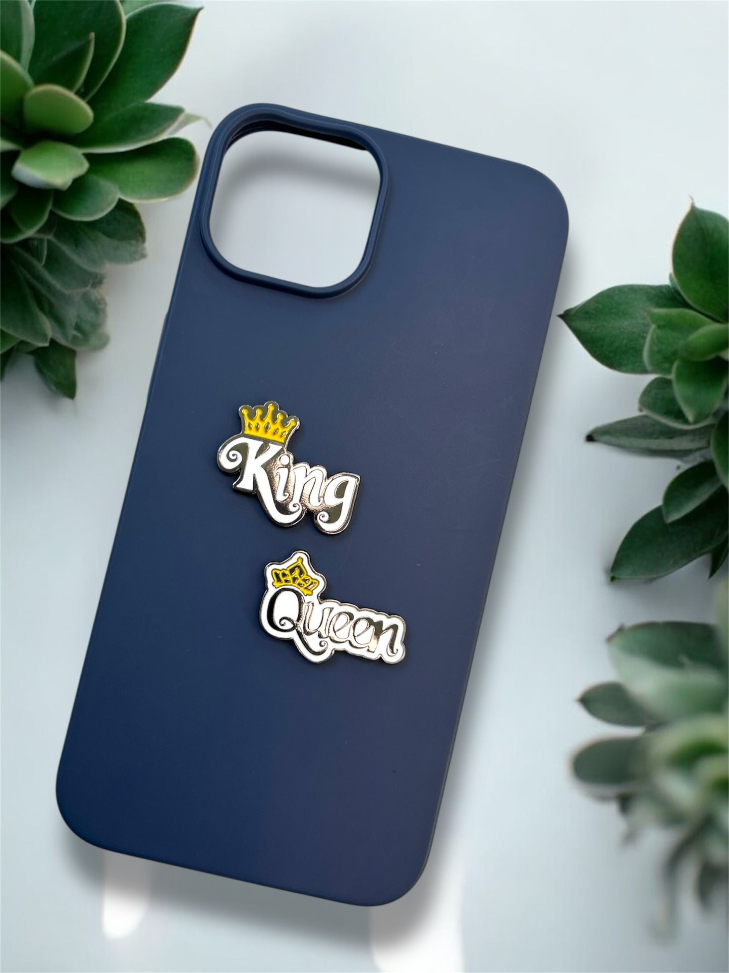 King & Queen Metal Stickers