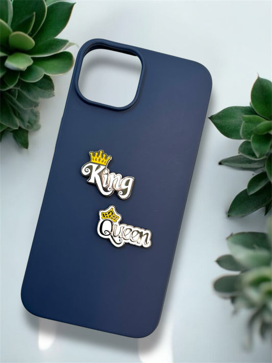 King & Queen Metal Stickers