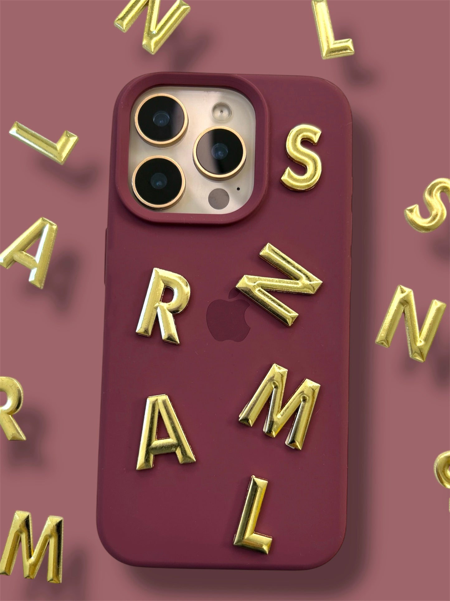 Gold Letters Metal Stickers